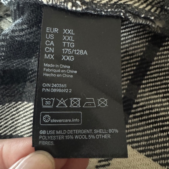 H&M Black and White Utility Shacket - Size XXL - Picture 4 of 4